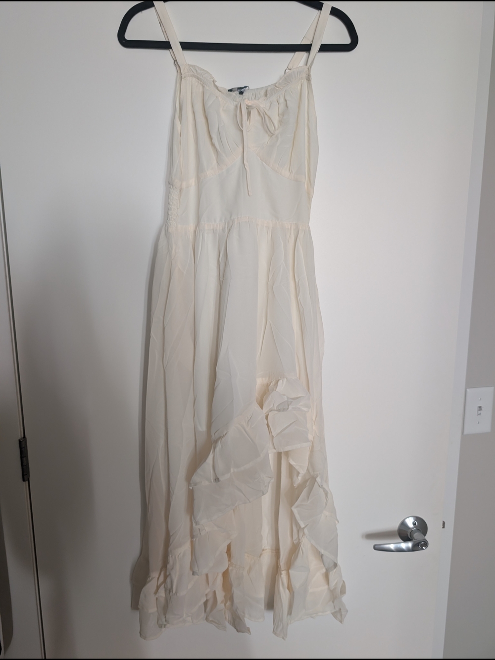 Ivory Off-Shoulder Ruffle Top - Picture 2 of 3